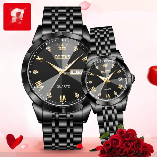 Cadeau Idéal de Saint-Valentin pour Hommes et Femmes: Montre Quartz pour Couple